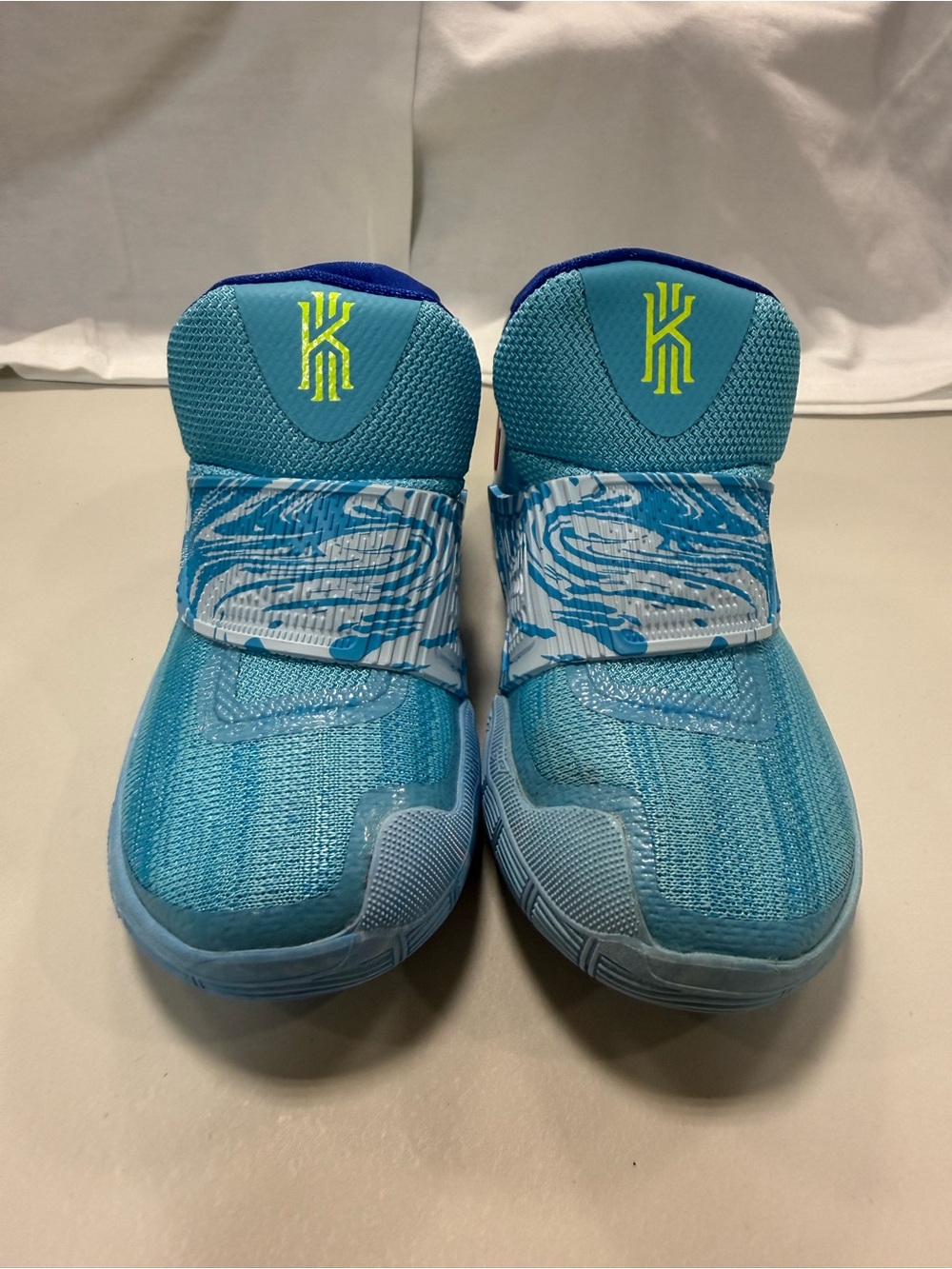 Nike Kids' Turquoise and Yellow Basketball Sneakers